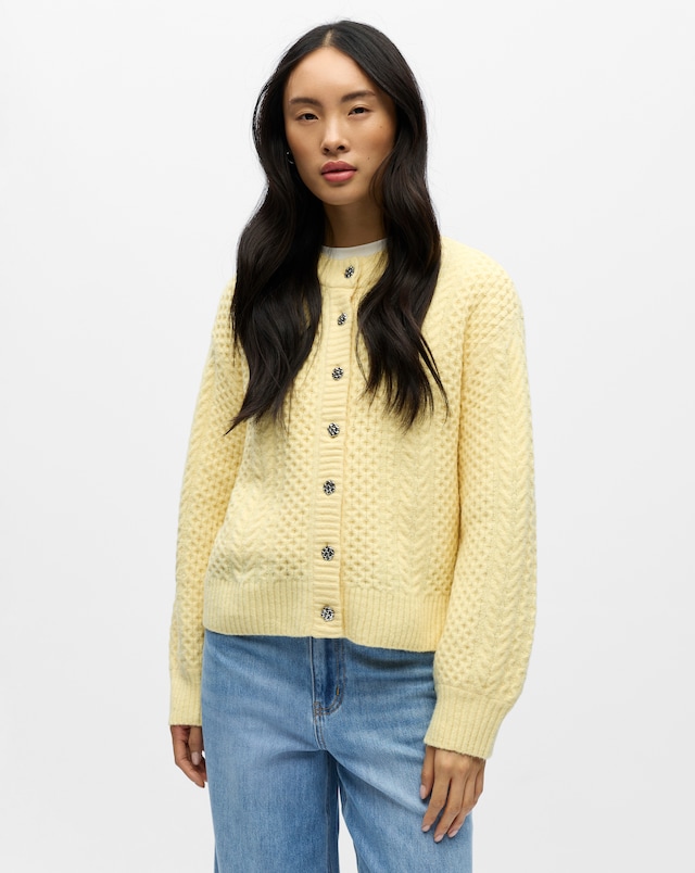 OBJECT Long Sleeve Knit Cardigan