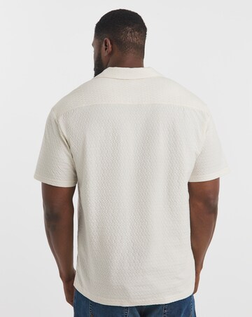 Jack & Jones Premium Blaleo Textured Resort Shirt - Cream