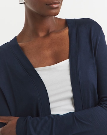Navy Edge to Edge Jersey Cardigan