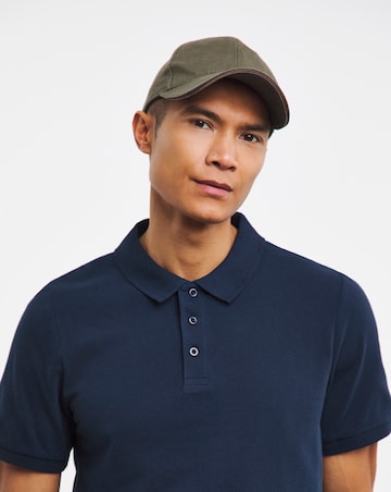 Pure Cotton Pique Polo Long Length- Navy