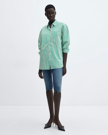 Mango Pinstripe Pocket Shirt