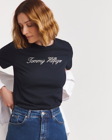 Tommy Hilfiger Slim Script Crew Neck T-Shirt