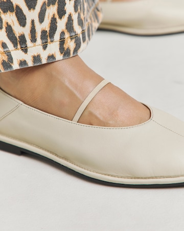 Lucky Soft Leather Flat Mary Janes - Wide Fit (E)