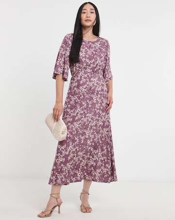 Half Sleeve Angel Sleeve Tea Dress