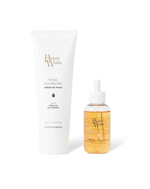 Beauty Works Argan Serum and Pearl Nourishing Mask Bundle