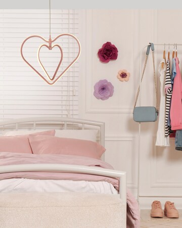 Blush Double Heart LED Pendant