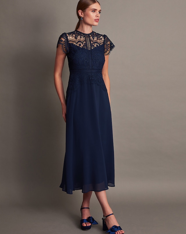 Monsoon Lace Midi Bridesmaid Dress