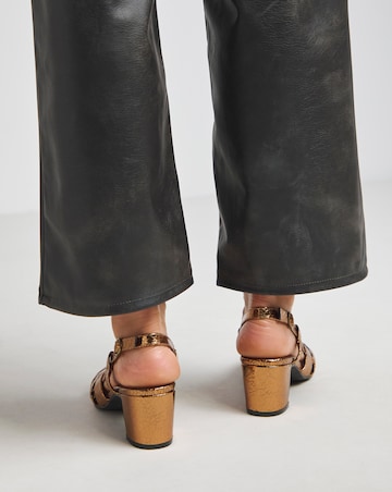 Solana Peep Toe Shoes With Slingback - Wide Fit (E)