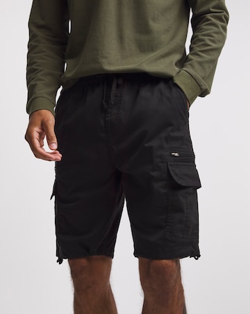 Fully Elasticated Twill Cargo Shorts