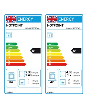 Hotpoint HDM67G0C2CX/UK Gas Double Cooker - Stainless Steel
