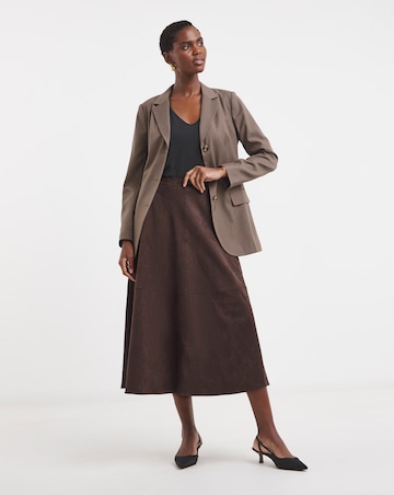 Suedette Midi Circle Skirt