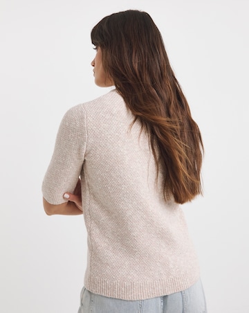 Blush Short Sleeve Cardigan