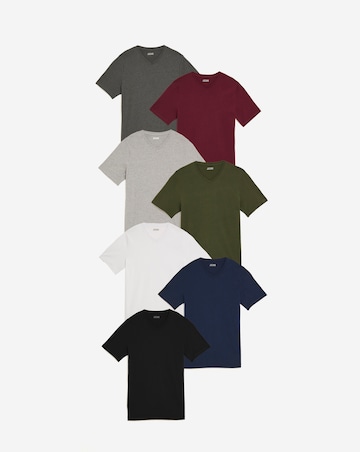7 Pack Pure Cotton V Neck T-Shirts