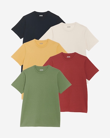 5 Pack Multi Crew Neck T-Shirts