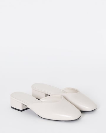 Lisa Low Block Heel Mules - Wide Fit (E)