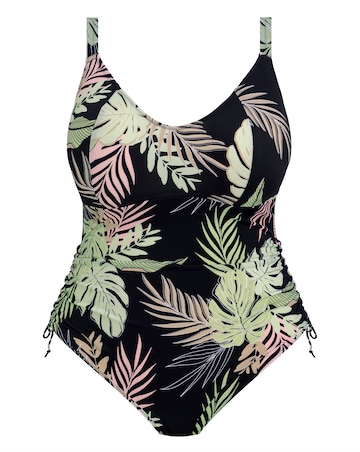 Elomi Tropical Retreat Non Wired Plunge Swimsuit Black