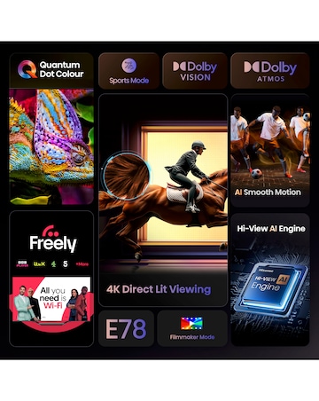 Hisense 65E78QTUK 65in QLED 4K Ultra HD HDR Smart TV