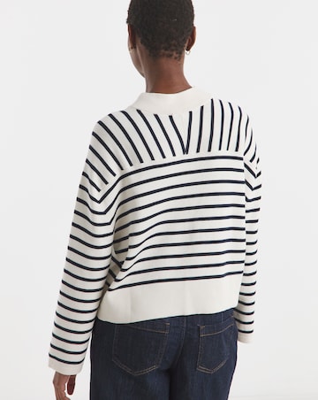 Tommy Hilfiger Mini Stripe V-Neck Long Sleeve Sweater