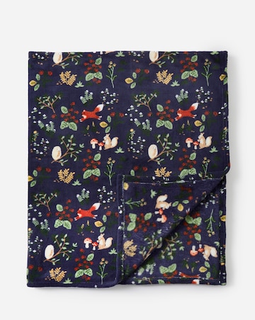 Forest Friends Fleece Throw
