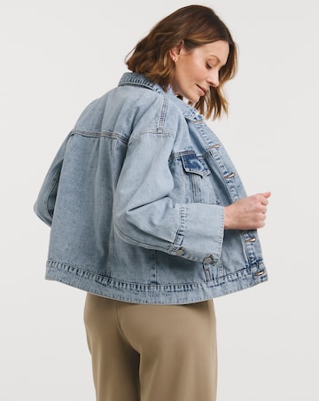 Blue Oversized Trucker Denim Jacket
