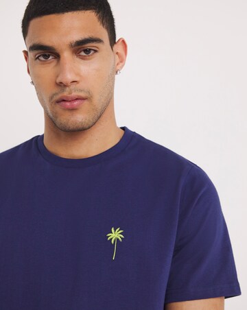 Jersey Tee and Woven Shorts Palm Pyjama Set