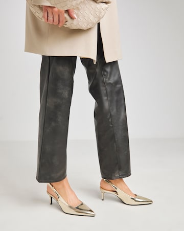 Simply Be Aspen Pointed Toe Slingback Shoes - Wide Fit (E)