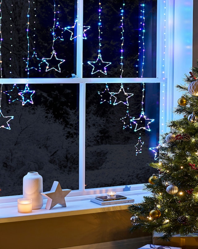 Multi Colour Star LED Window Lights