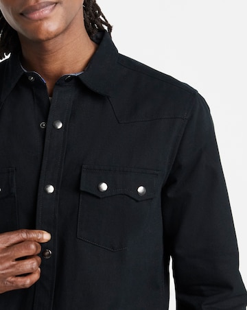 Joe Browns Black Denim Shirt Long