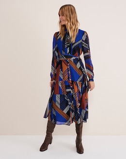 Phase Eight Chantilly Chiffon Shirt Dress With Tiered Hem