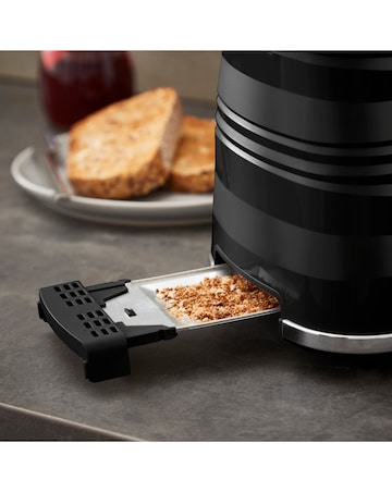 Swan Symphony Black Kettle, 2 Slice Toaster and Microwave Bundle