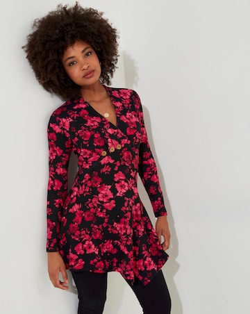Joe Browns Button Detail Printed Jersey Tunic