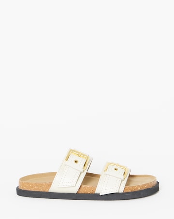 Chester Suede Two Strap Mule Sandals - Extra Wide Fit (EEE)