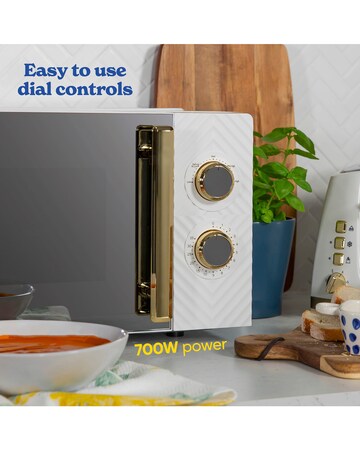 Russell Hobbs Groove 17 Litre Manual Microwave White
