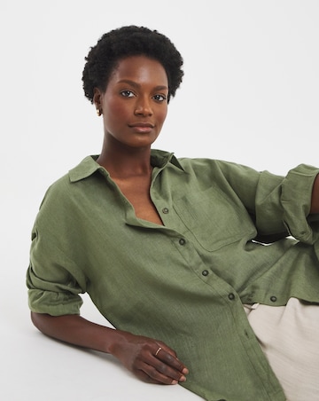 Linen Mix Long Sleeve Shirt