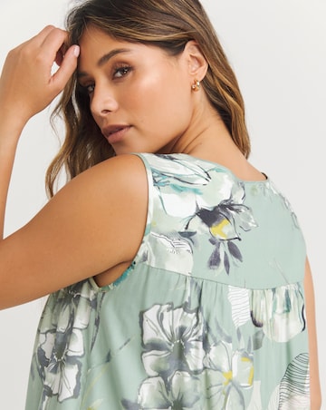 Nora Rose Julia Built Up Shoulder Long Nightdress