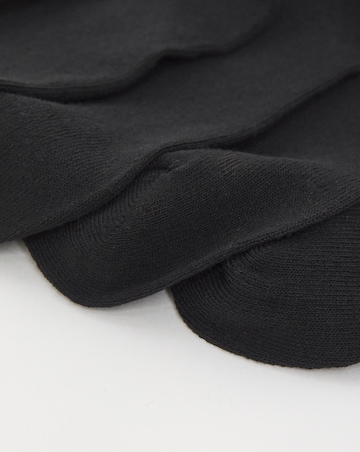 Pretty Secrets (5 Pair Pack) Super Value Trainer Liner Socks (Wide Fit) Black