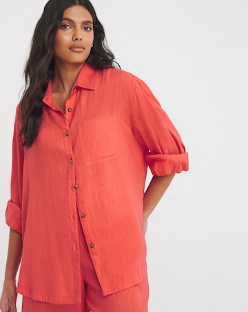 Linen Mix Long Sleeve Shirt