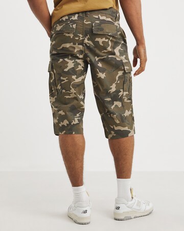 3/4 Length Cotton Stretch Cargo Short