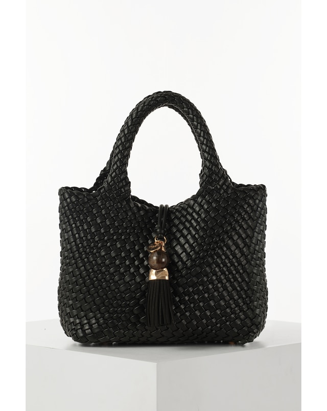 Luella Grey Suky Black Woven Crossbody