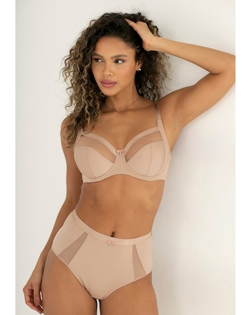 Pour Moi Viva Luxe Full Cup Wired Non Pad Side Support Bra Toffee