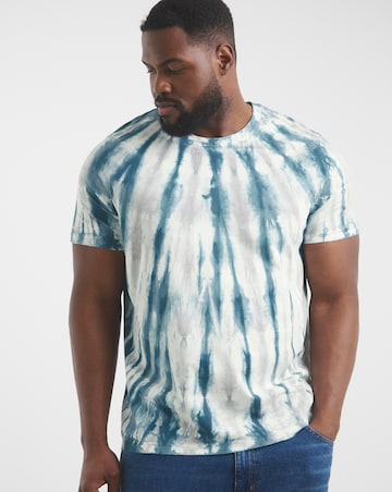 Tie Dye Print T-Shirt- Teal