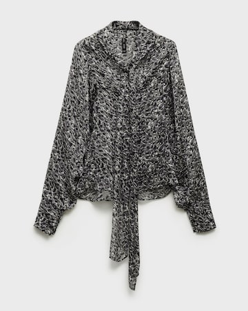 Mango Leopard Print Blouse