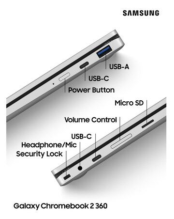 Samsung Galaxy Chromebook2 360 12.4in CEL 4GB 64GB - Silver