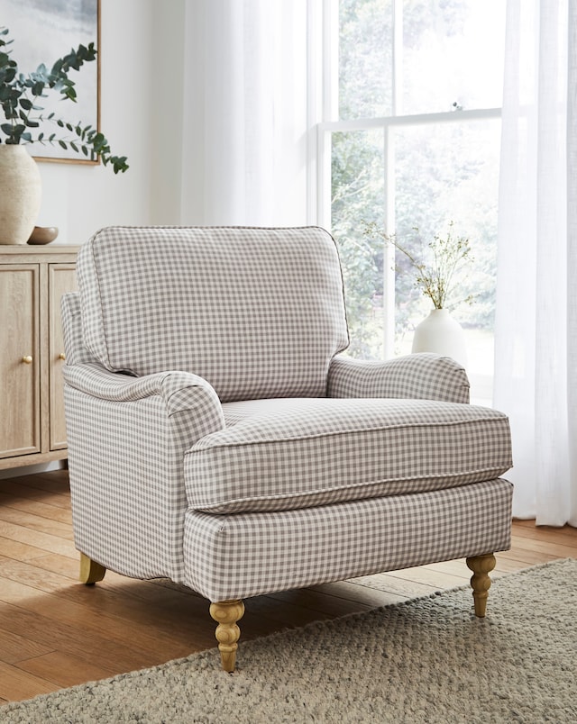 Wisteria Gingham Armchair