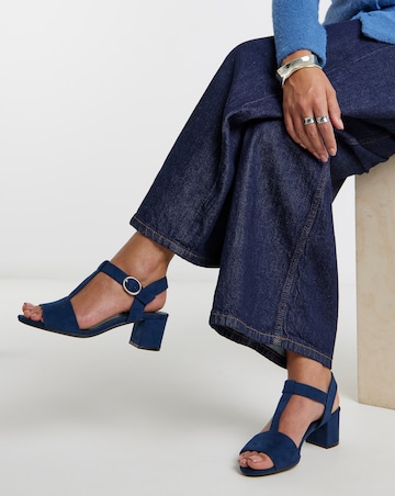 Jamie T Bar Heeled Sandals - Wide Fit (E)