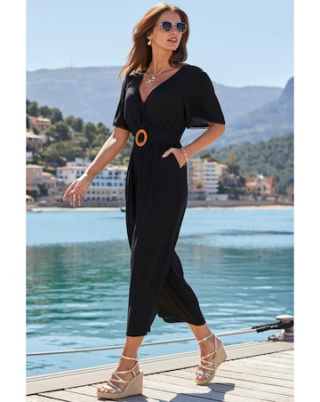 Sosandar Crinkle Angel Sleeve Jumpsuit