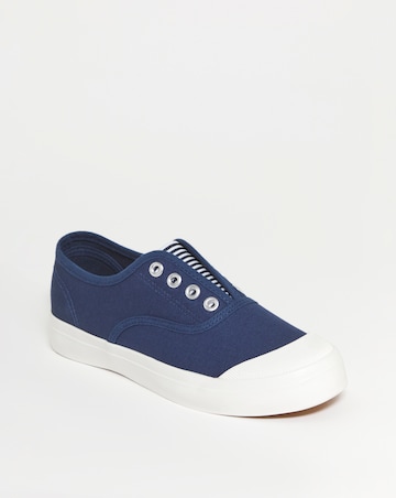 Canvas Slip On Shoe - Extra Wide Fit (EEE)