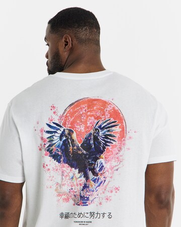 Jack & Jones Back Graphic Eagle Tee - White