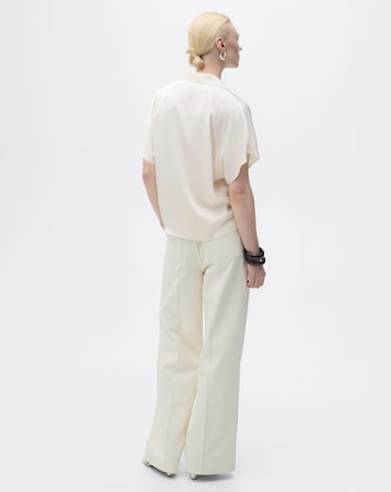 Mango Short Sleeveed Satin Shirt