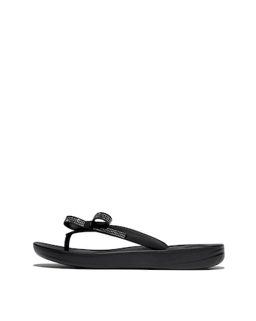 Fit Flop iQushion Glitz Bow Flip-Flops Standard Fit